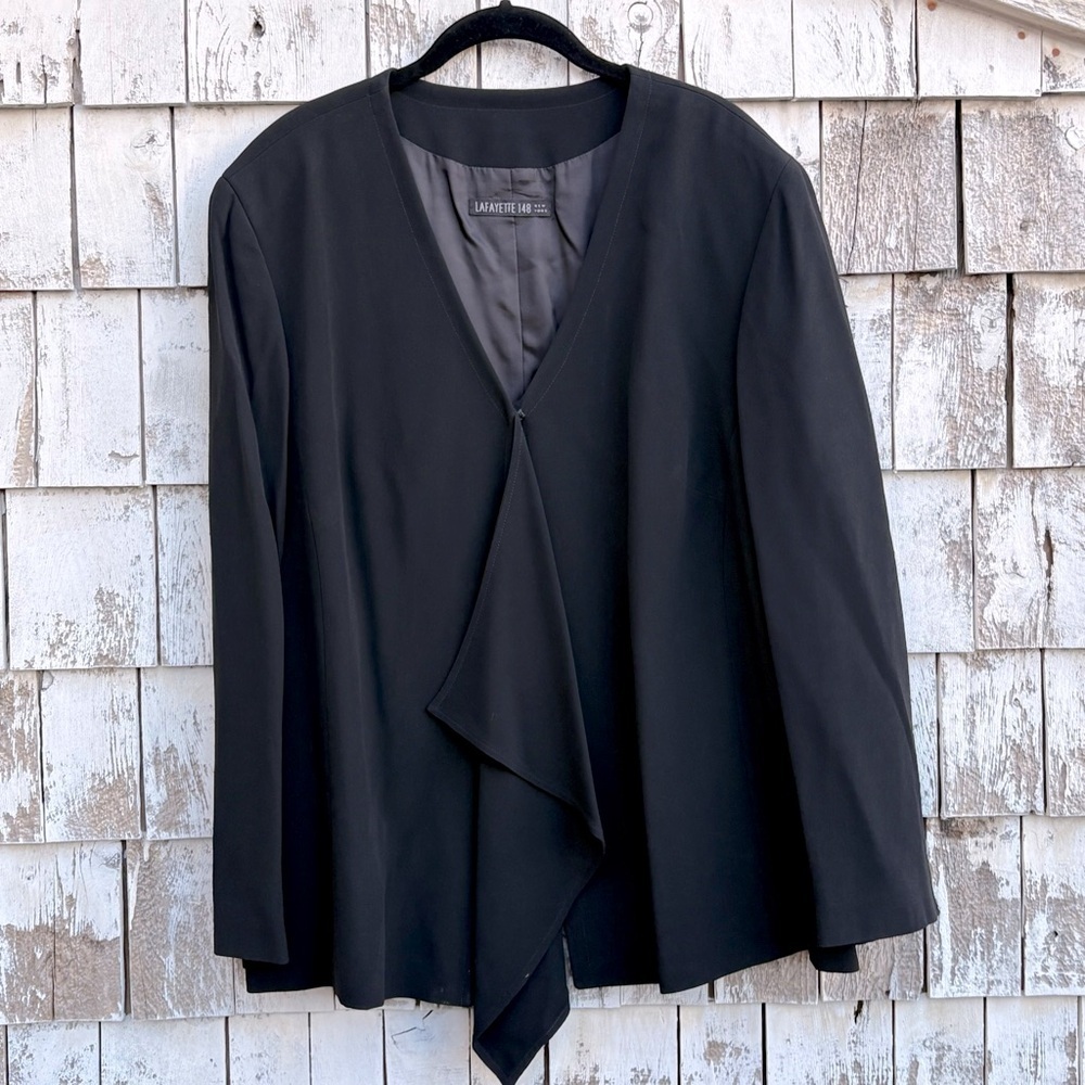 Lafayette 148 New York Wool Blend Black Jacket Sz.XL